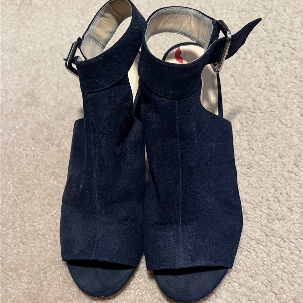 Nine West Black Open-Toe Heels